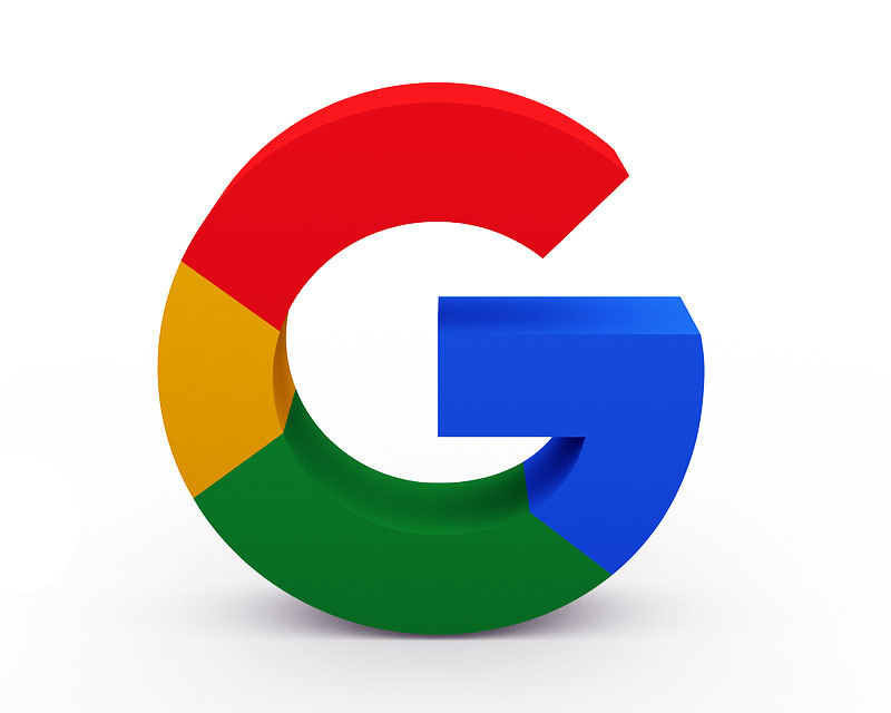 логото на Google - обемна буква